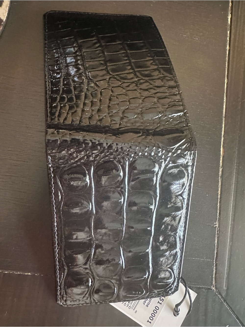 Brahmin Black Croc-Embossed Bifold Wallet - Picture 4 of 4